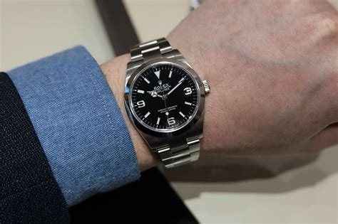 46mm rolex explorer on wrist